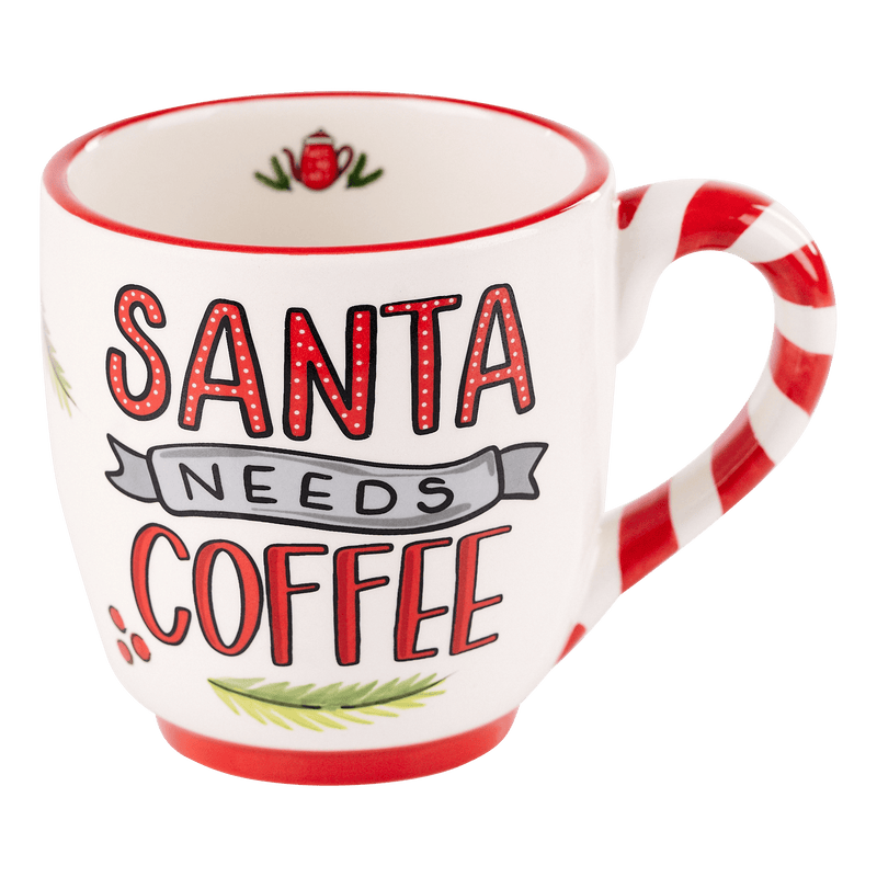 Holiday Spirits Personalized Candy Cane Glass Mug