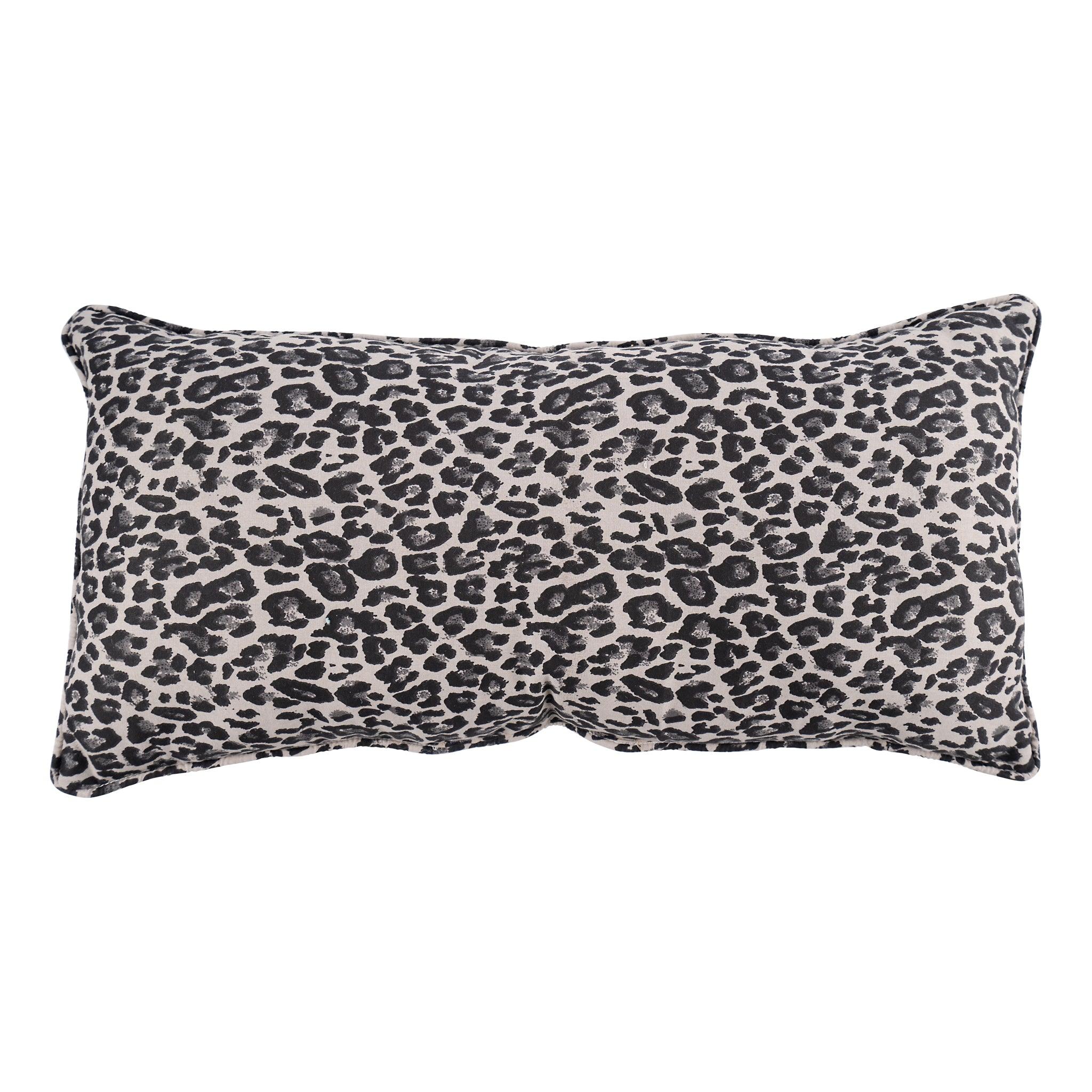 White cheetah print discount pillow