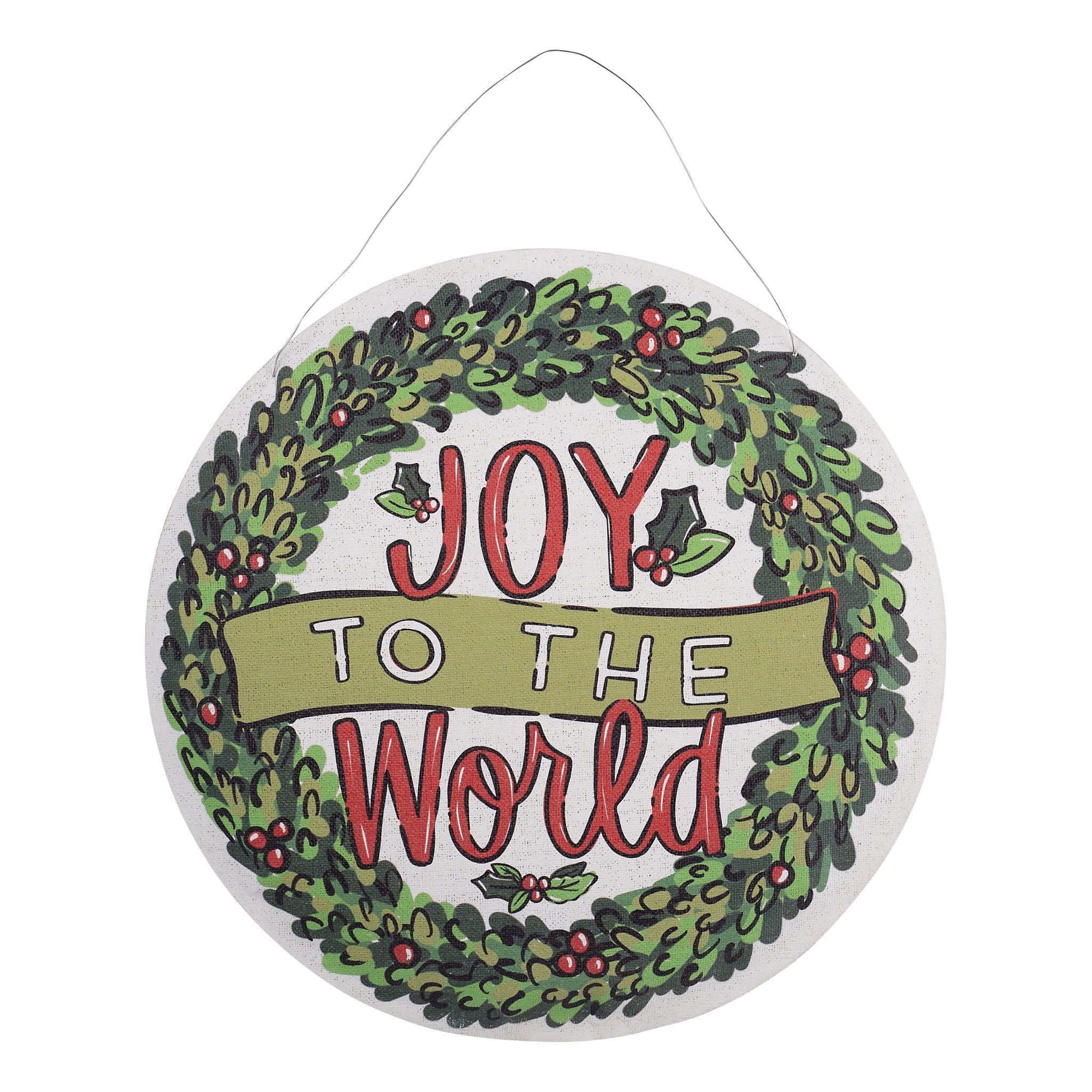 Joy To The deals World Door Hanger