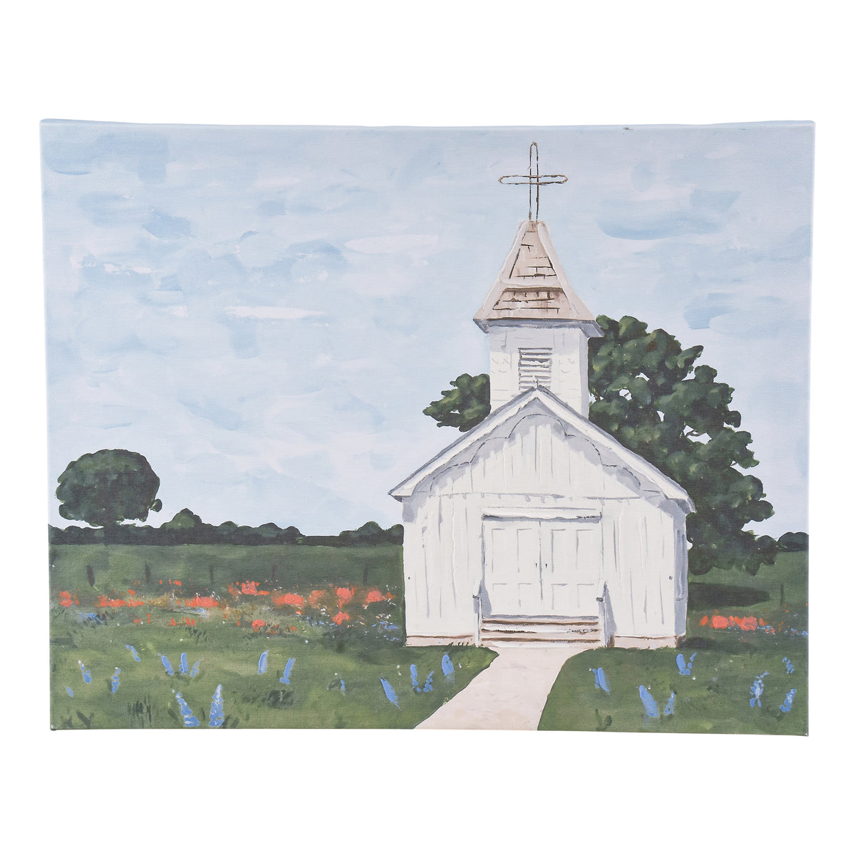 Round Top Church Canvas