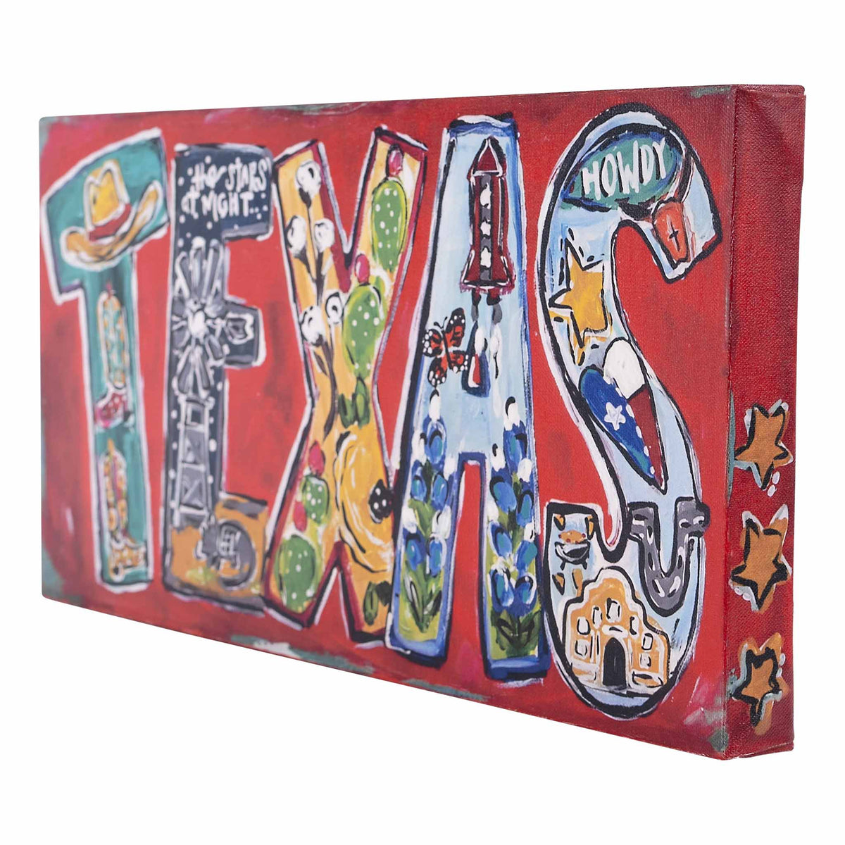 Texas Word Art Canvas