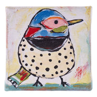 Funky Feathers Bird Canvas