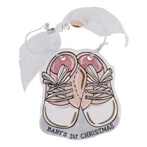 Pink 1st Christmas Baby Shoes Ornament