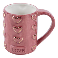 LOVE Red/Gold Heart Mug