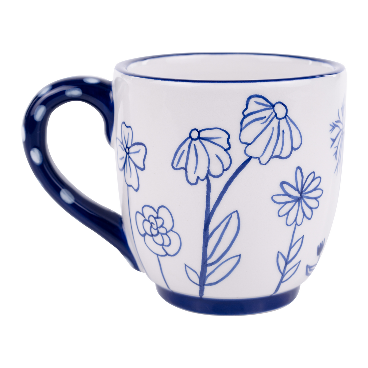 Blue & White Flowers In The Garden Mug