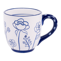 Blue & White Flowers In The Garden Mug