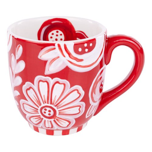 Red Flower Garden Mug