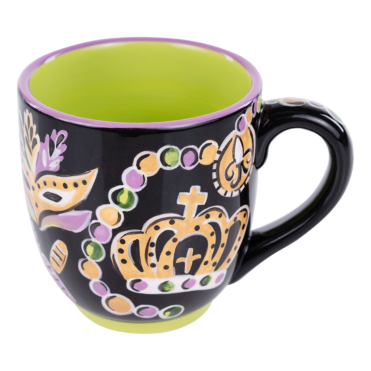 Crowns and Beads Mardi Gras Mug