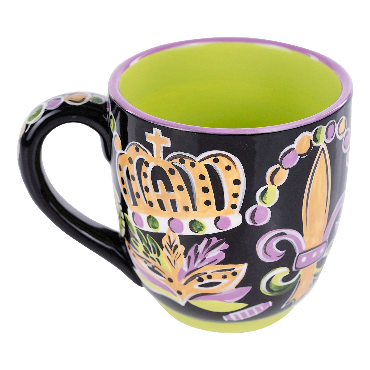 Crowns and Beads Mardi Gras Mug