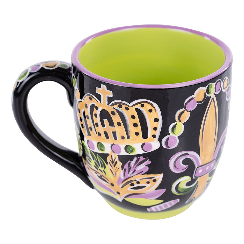 Crowns and Beads Mardi Gras Mug