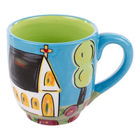 Turquoise Church Mug