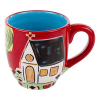 Red Church Mug