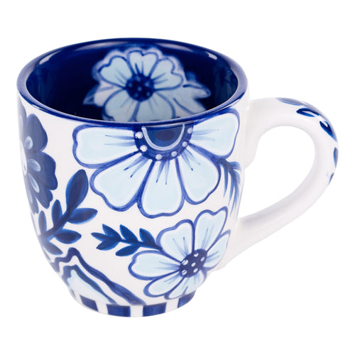 Blue & White Flower Mug