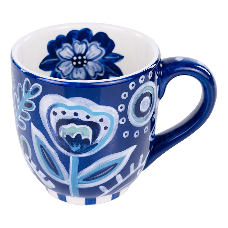 Blue Flower Garden Mug