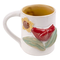 Red Bird Sunflower Mug