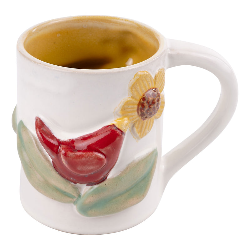 Red Bird Sunflower Mug