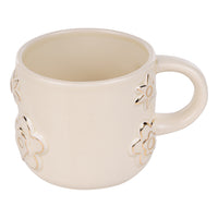 White/Cream Flower Mug