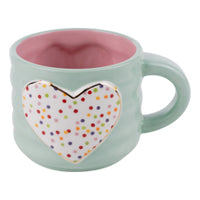 Polka Dot Heart Mug