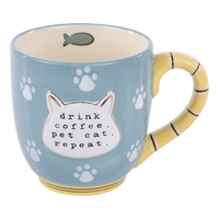 Drink Coffee Pet Cat Repeat Mug