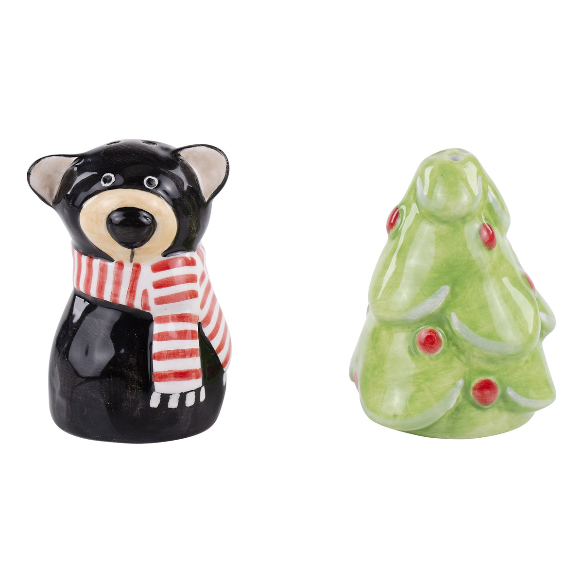 Black Bear/Christmas Tree Salt & Pepper Set