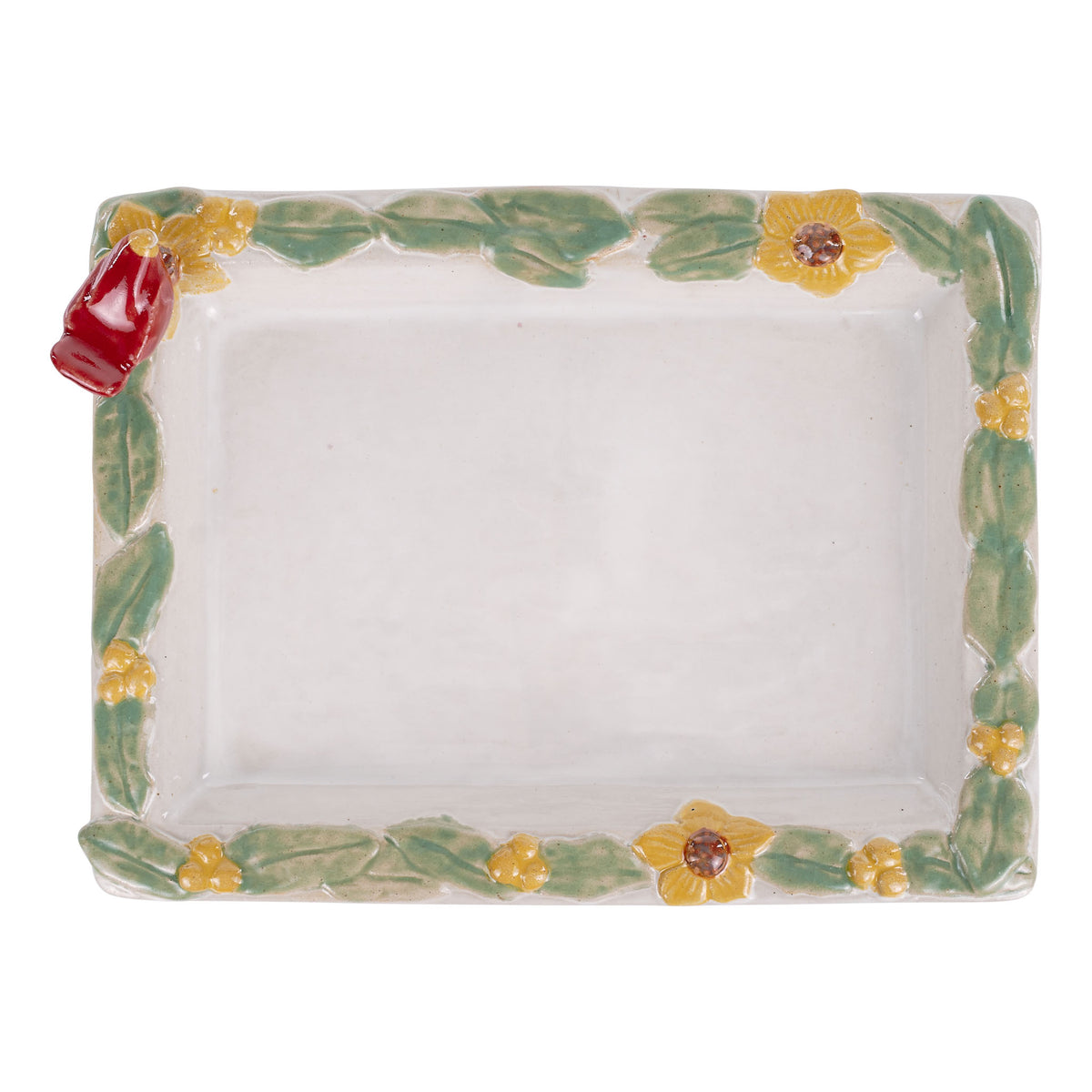 Red Bird Rectangular Platter