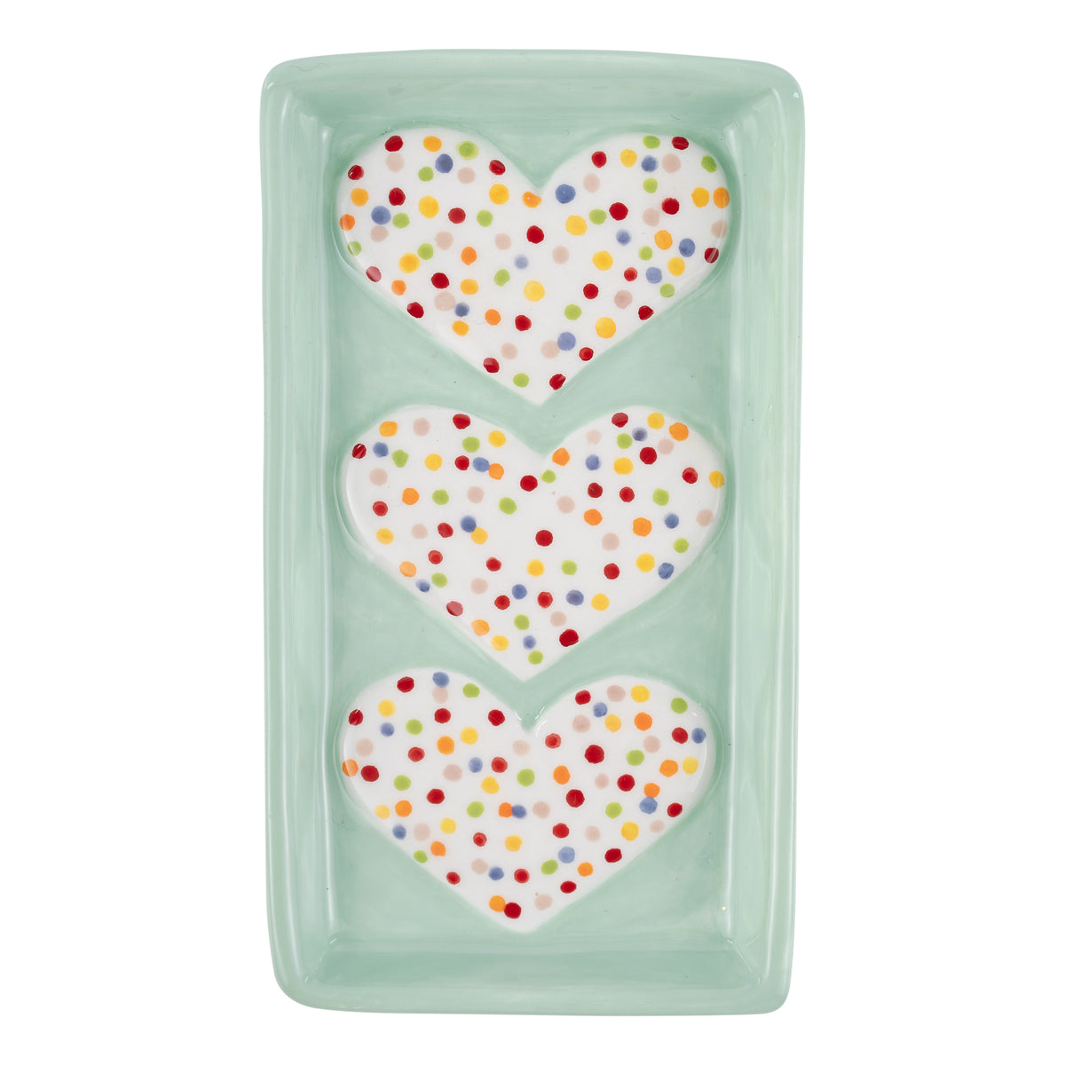 Polka Dot Heart Trinket Tray