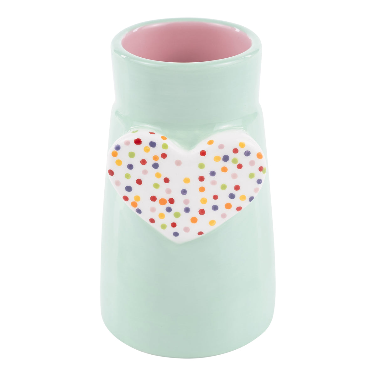 Polka Dot Heart Vase