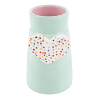 Polka Dot Heart Vase