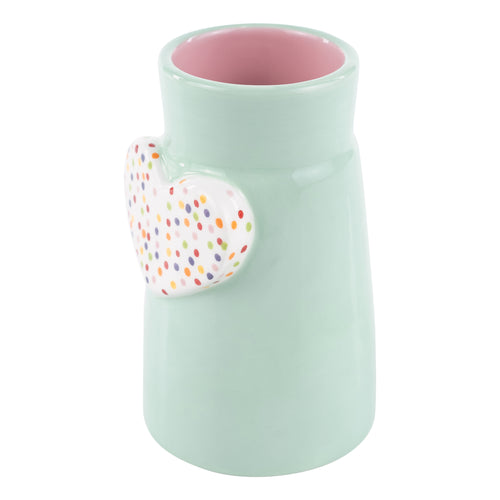 Polka Dot Heart Vase