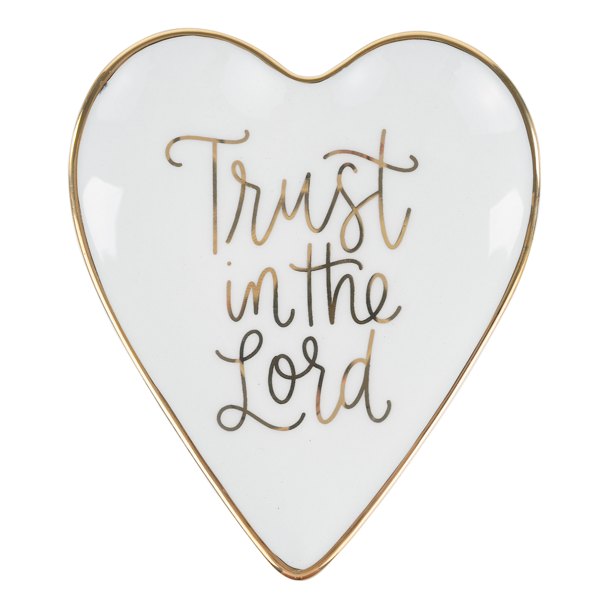 Trust In The Lord Gold Trinket Tray