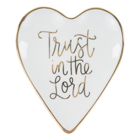 Trust In The Lord Gold Trinket Tray