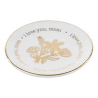 I Love You Mom Gold Trinket Tray