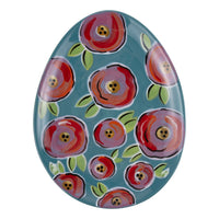 Pink Flower Easter Egg Plate