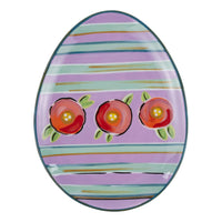 Striped Easter Egg Plate