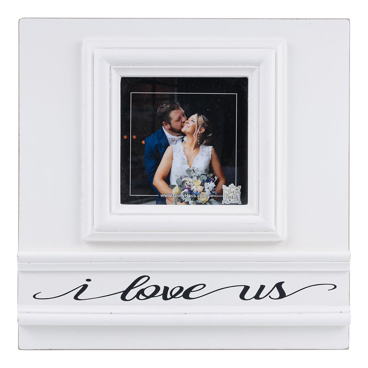 I Love Us White Frame