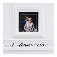 I Love Us White Frame