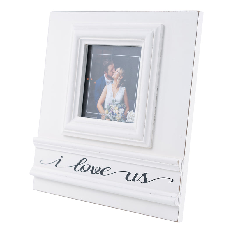 I Love Us White Frame