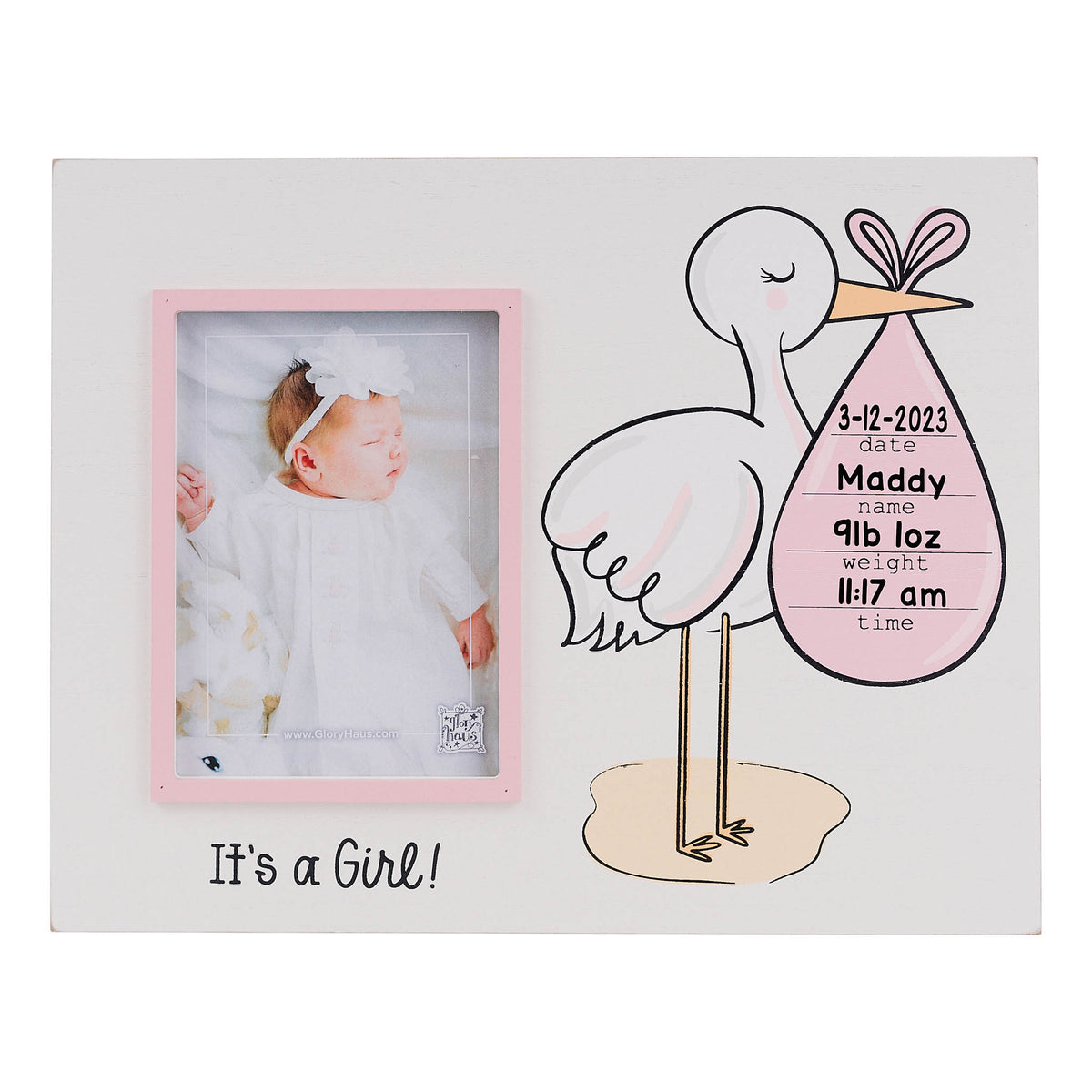 Stork It's A Girl Frame