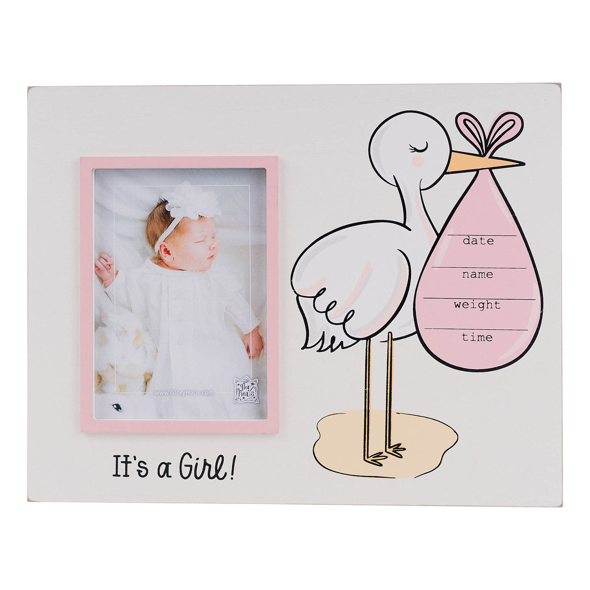 Stork It's A Girl Frame