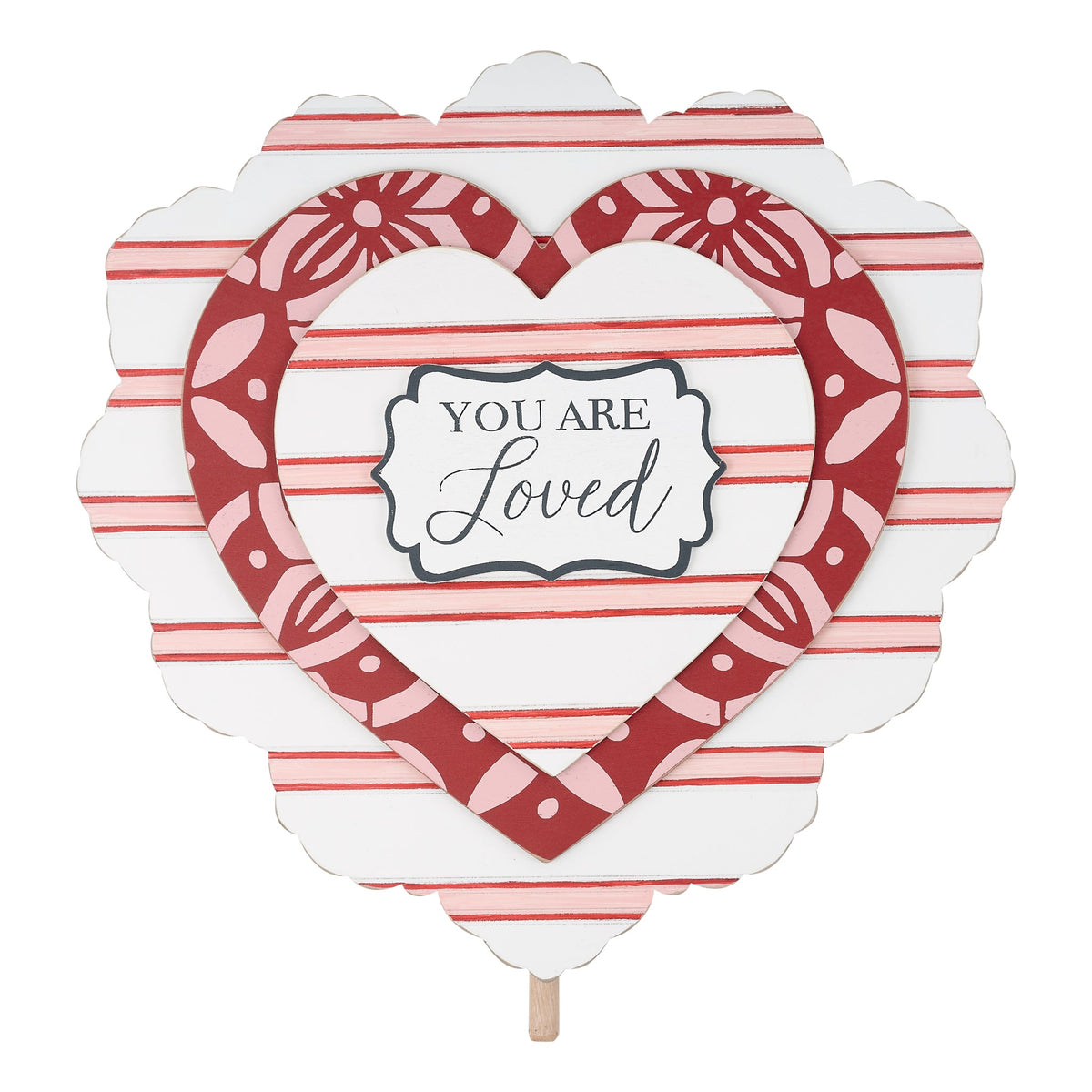 Striped Heart Topper