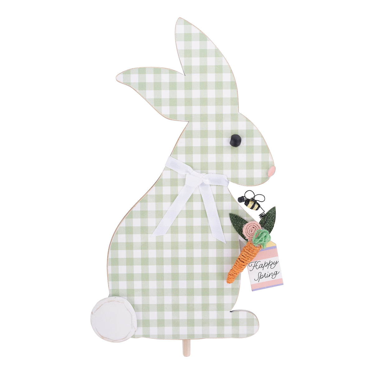 Green Plaid Bunny Topper