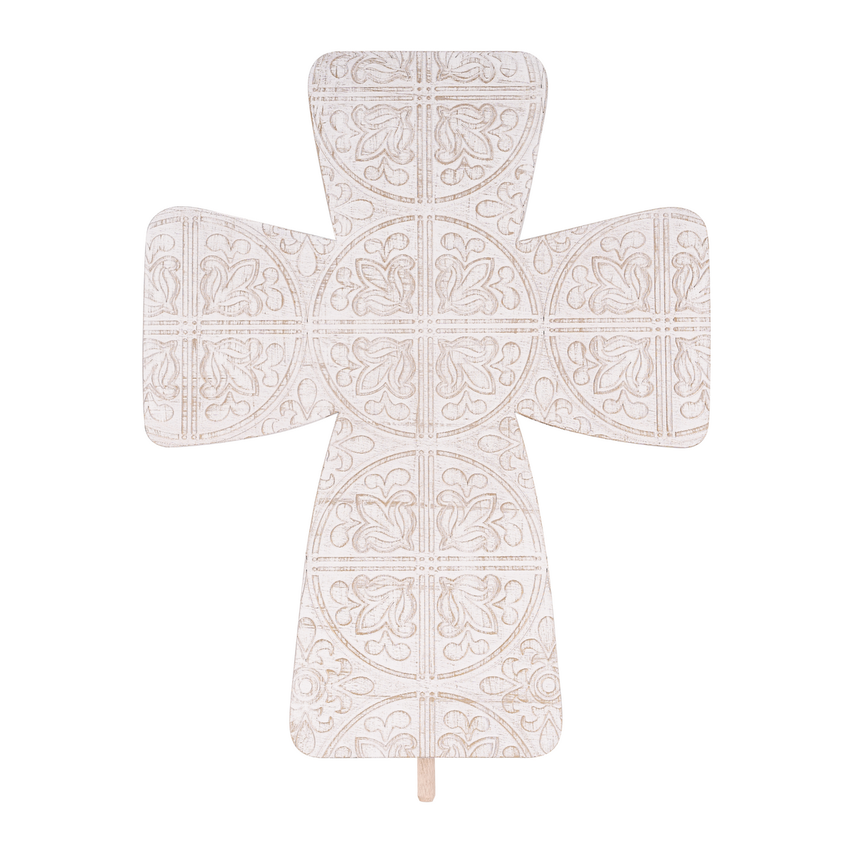 Embossed White Cross Topper