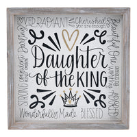 Daughter of the King Crown Framed Board