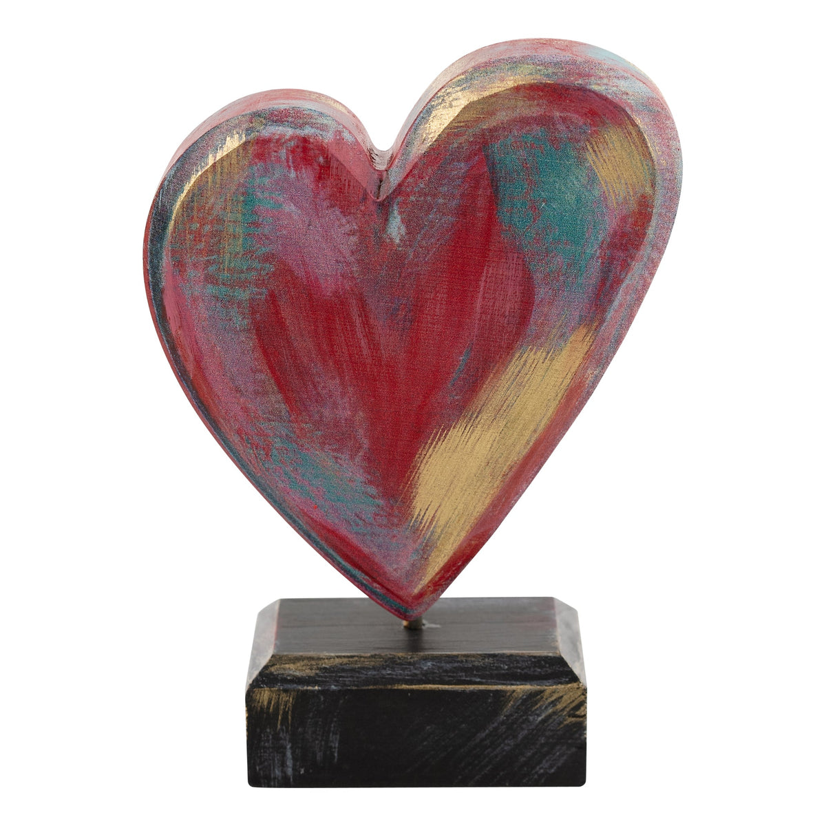 Wooden Red Heart Medium