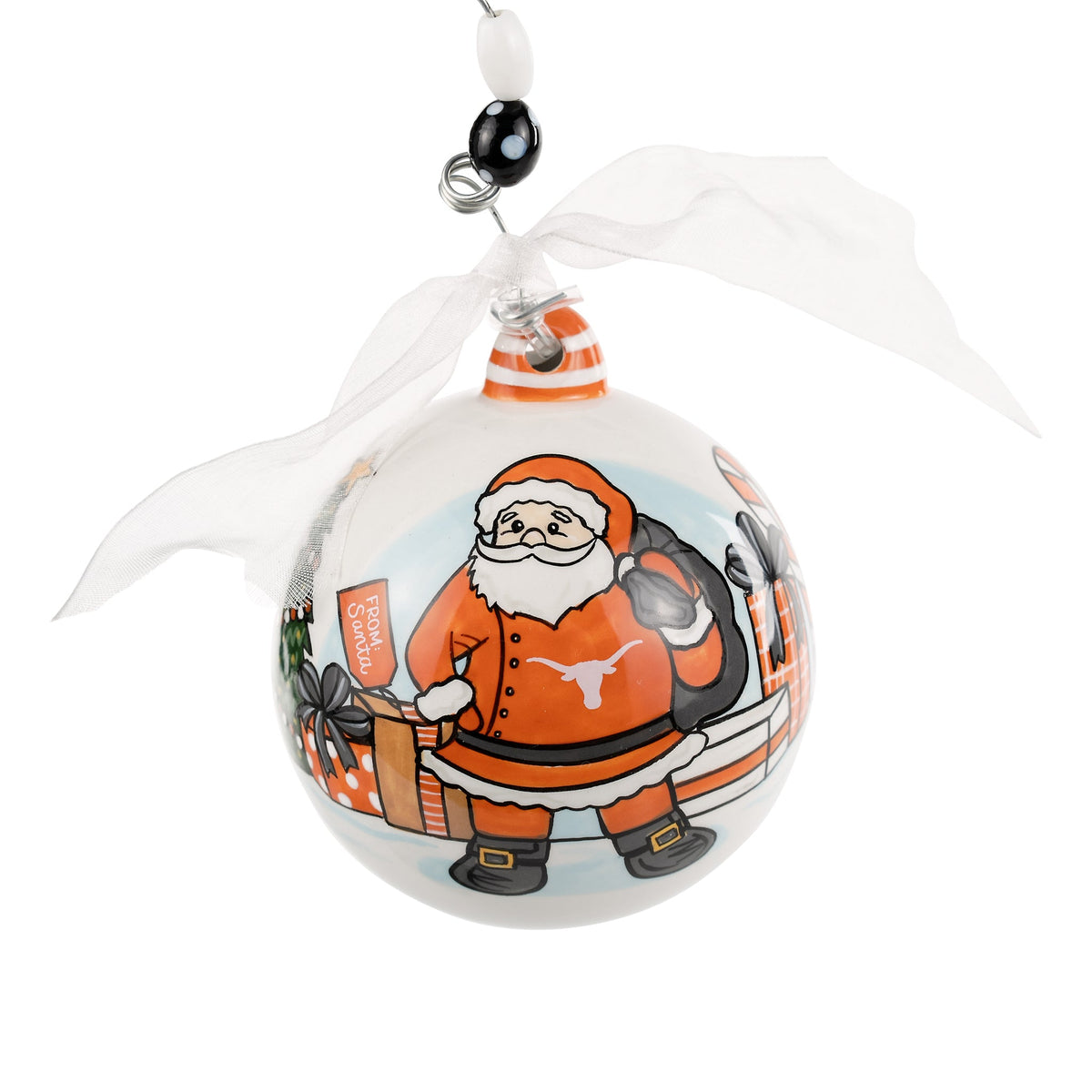 Merry Christmas Texas Santa Ornament