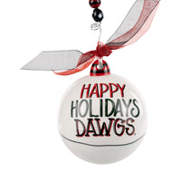 Happy Holidays Georgia Santa Ornament