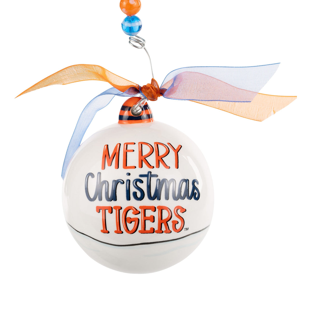 Merry Christmas Auburn Santa Ornament