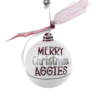 Merry Christmas Texas A & M Santa Ornament