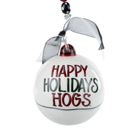 Happy Holidays Arkansas Santa Ornament