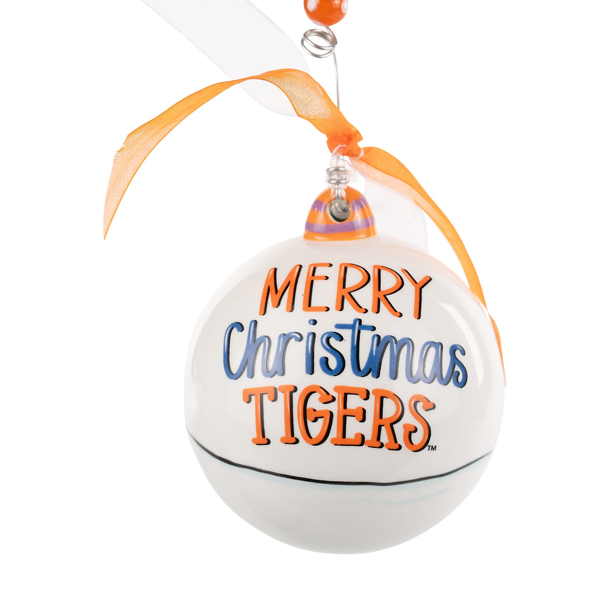 Merry Christmas Clemson Santa Ornament